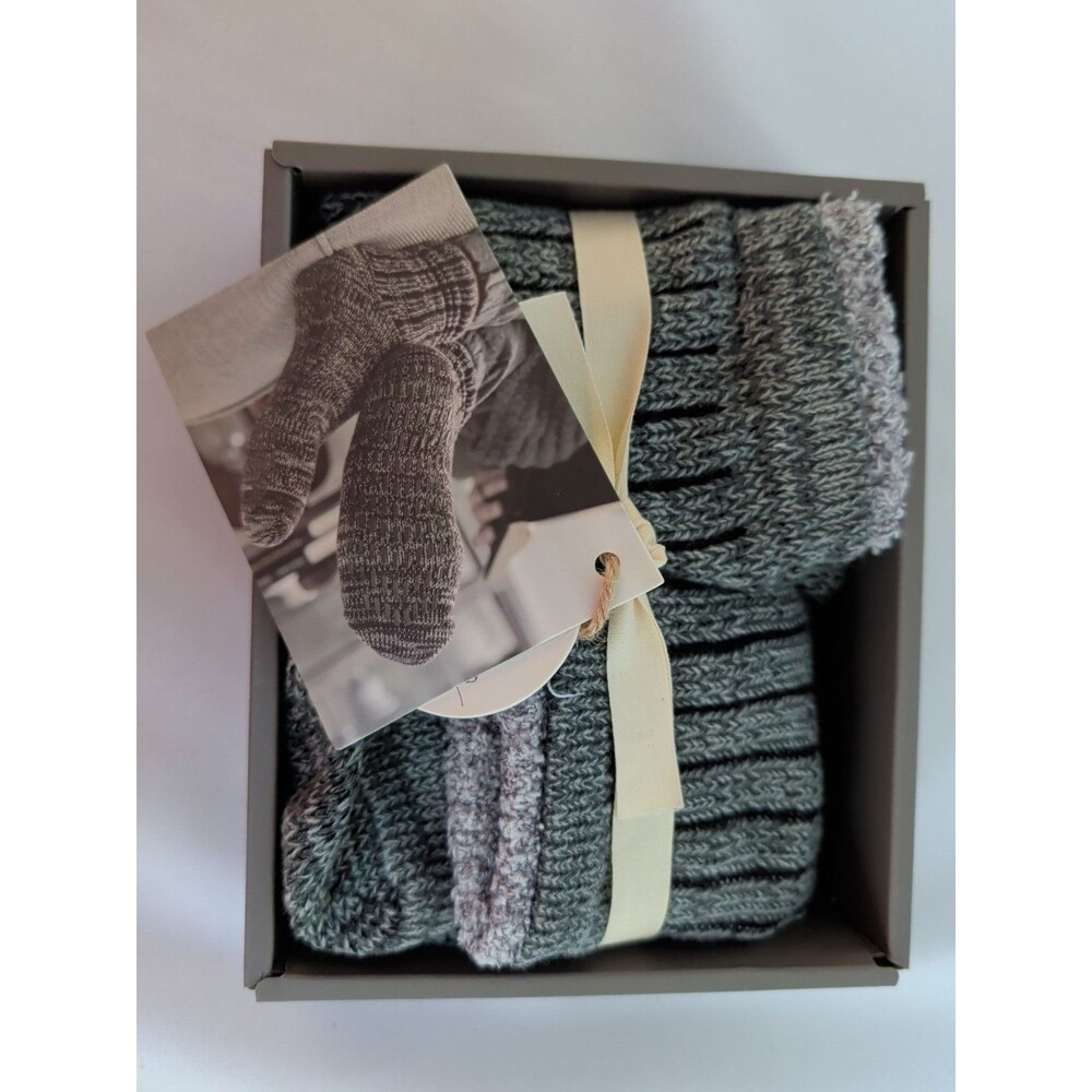 Demdaco Men's Giving Socks Gray Handmade Calf-High Slipper Dad Inspirational